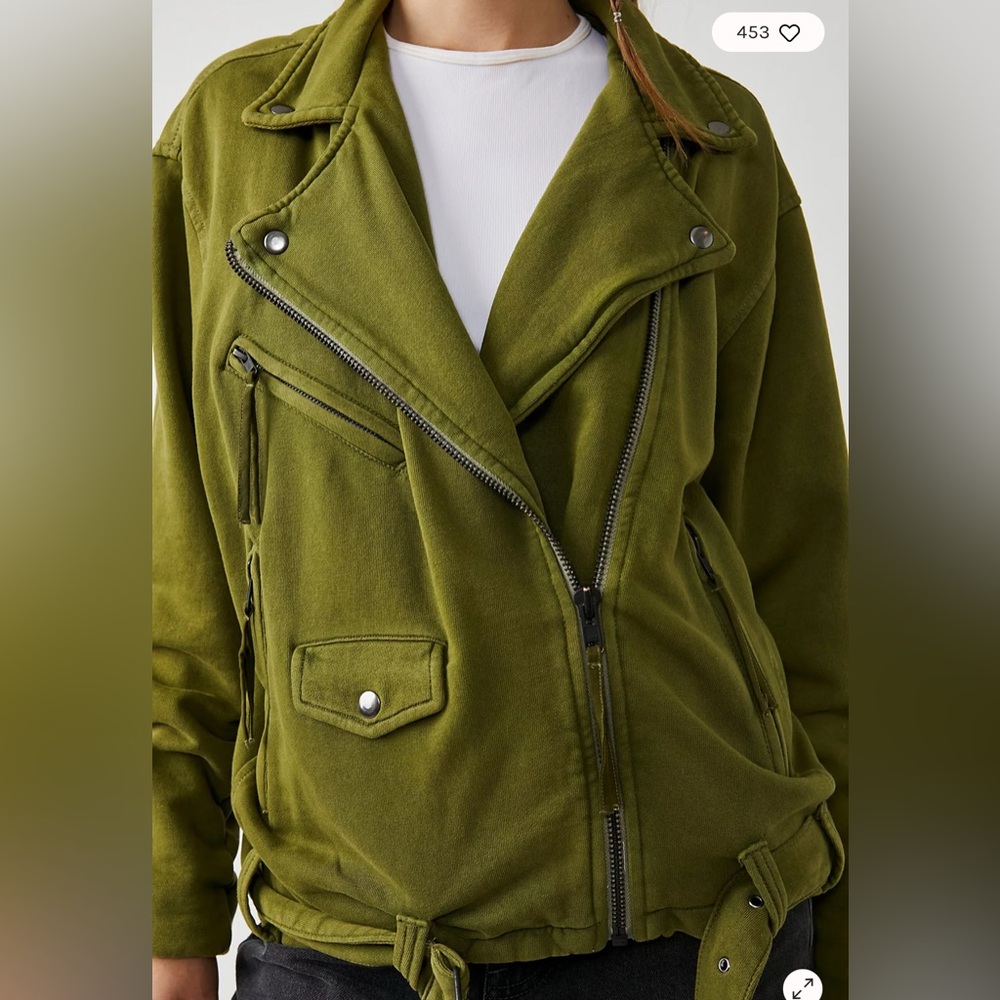 We The Free Rebel Knit Oversized Moto Jacket - Picture 3 of 8